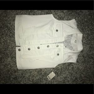 White Jean Jacket vest
